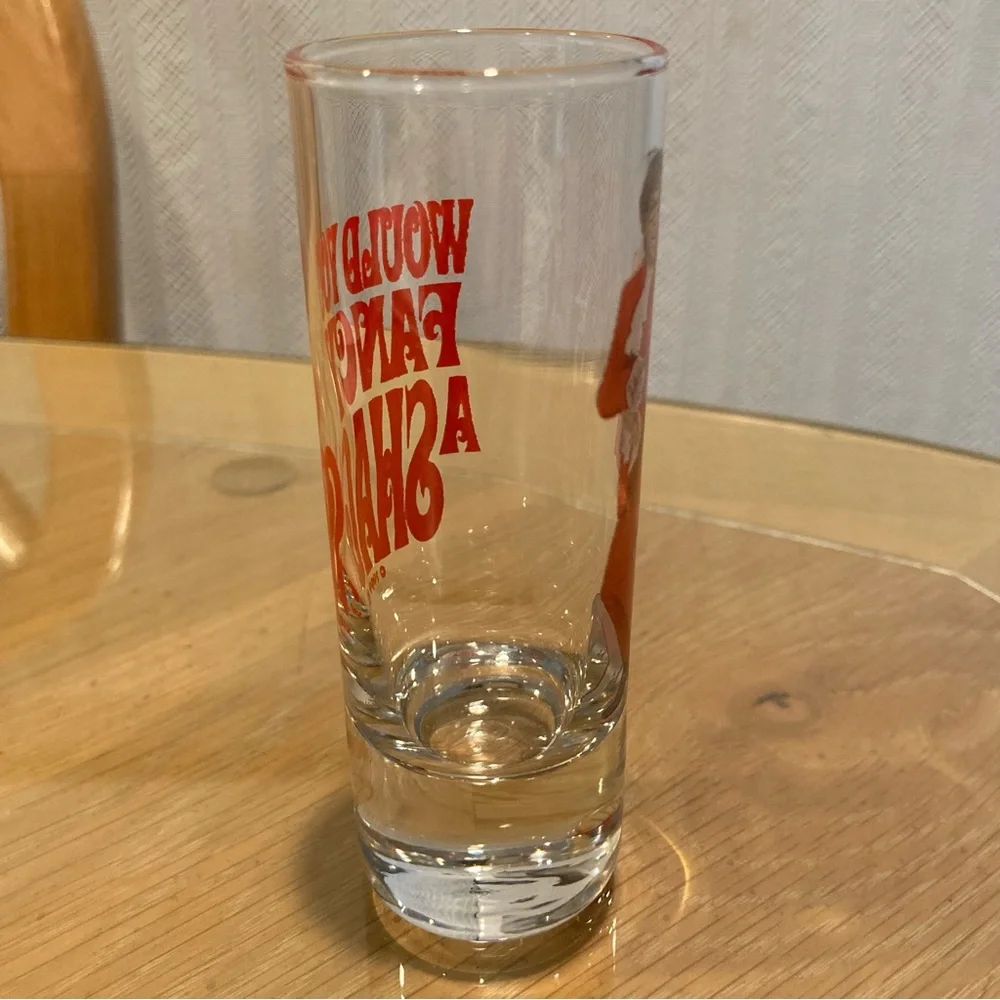 RARE 4 inch tall shot glass, “Austin Powers  The Spy Who Shagged Me”